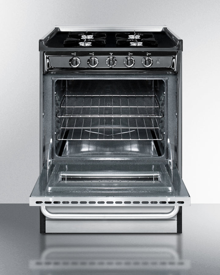 Summit - 15" Wide Built-in or Freestanding All-Refrigerator and 24" Wide Gas Range, Open Burner Bundle Summit - 15" Wide Built-in or Freestanding All-Refrigerator and 24" Wide Gas Range, Open Burner Bundle