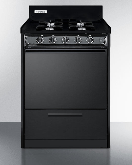 Summit - 24" Wide Gas Range, Open Burners