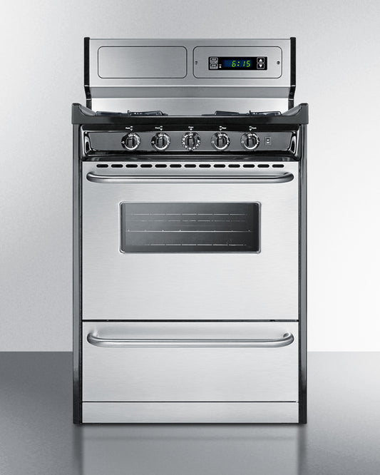 Summit - 24" Wide Gas Range, Open Burners