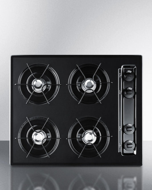 Summit - 24" Wide 4-Burner Gas Cooktop