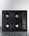 Summit - 24" Wide 4-Burner Gas Cooktop