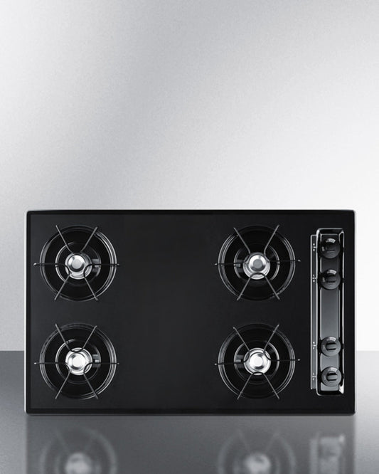 Summit - 30" Wide 4-Burner Gas Cooktop