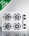 Summit - 24" Wide 4-Burner Propane Gas Cooktop, Battery Start