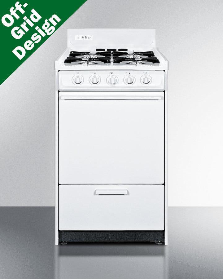 Summit - 20" Wide Propane Gas Range, Battery Start Summit - 20" Wide Propane Gas Range, Battery Start