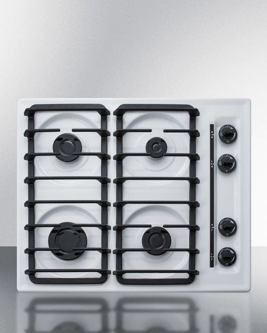Summit - 24" Wide 4-Burner Gas Cooktop