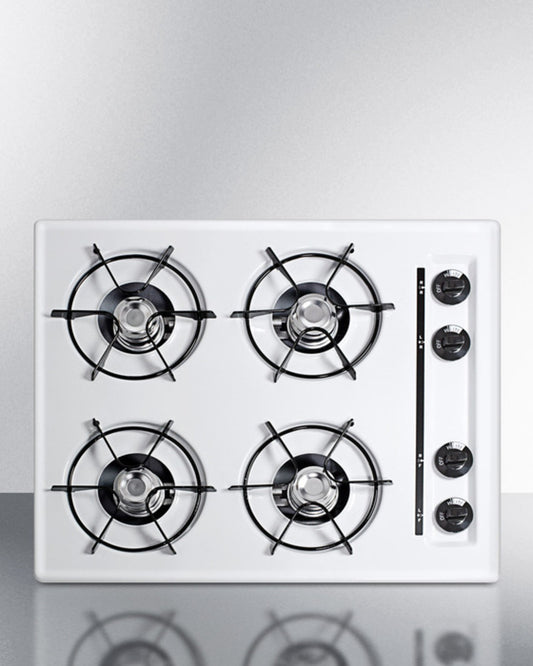 Summit - 24" Wide 4-Burner Gas Cooktop