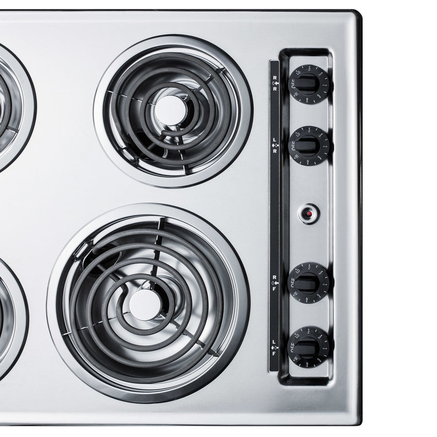 Summit - 24" Wide 230V 4-Burner Coil Cooktop Summit - 24" Wide 230V 4-Burner Coil Cooktop