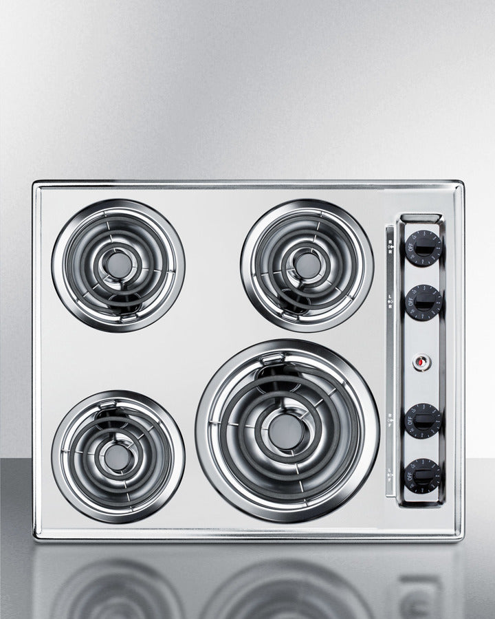 Summit - 24" Wide 230V 4-Burner Coil Cooktop Summit - 24" Wide 230V 4-Burner Coil Cooktop