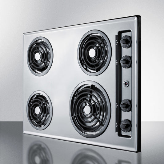 Summit - 30" Wide 230V 4-Burner Coil Cooktop