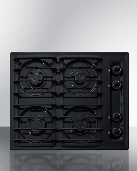 Summit - 24" Wide 4-Burner Gas Cooktop
