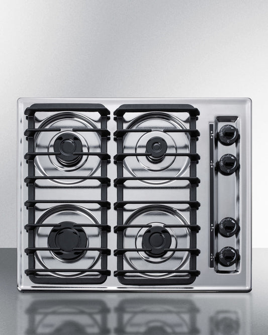 Summit - 24" Wide 4-Burner Gas Cooktop