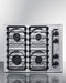 Summit - 24" Wide 4-Burner Gas Cooktop