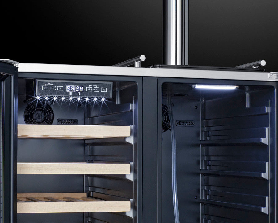 Summit - 30" Wide Built-In Indoor/Outdoor Combination Wine Cellar/Kegerator Summit - 30" Wide Built-In Indoor/Outdoor Combination Wine Cellar/Kegerator