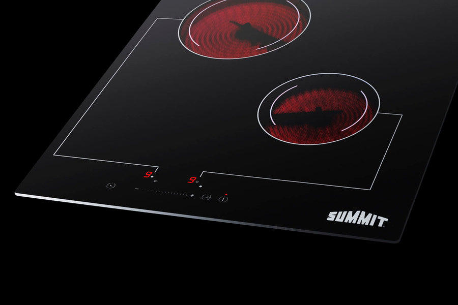 Summit - 18" Wide 220V 2-Burner Radiant Cooktop Summit - 18" Wide 220V 2-Burner Radiant Cooktop