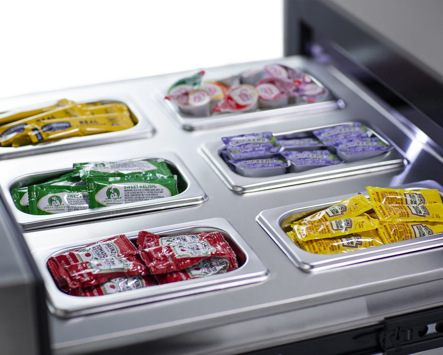 Summit Commercial - 24" Wide Built-In Beverage Refrigerator With Top Drawer Summit Commercial - 24" Wide Built-In Beverage Refrigerator With Top Drawer