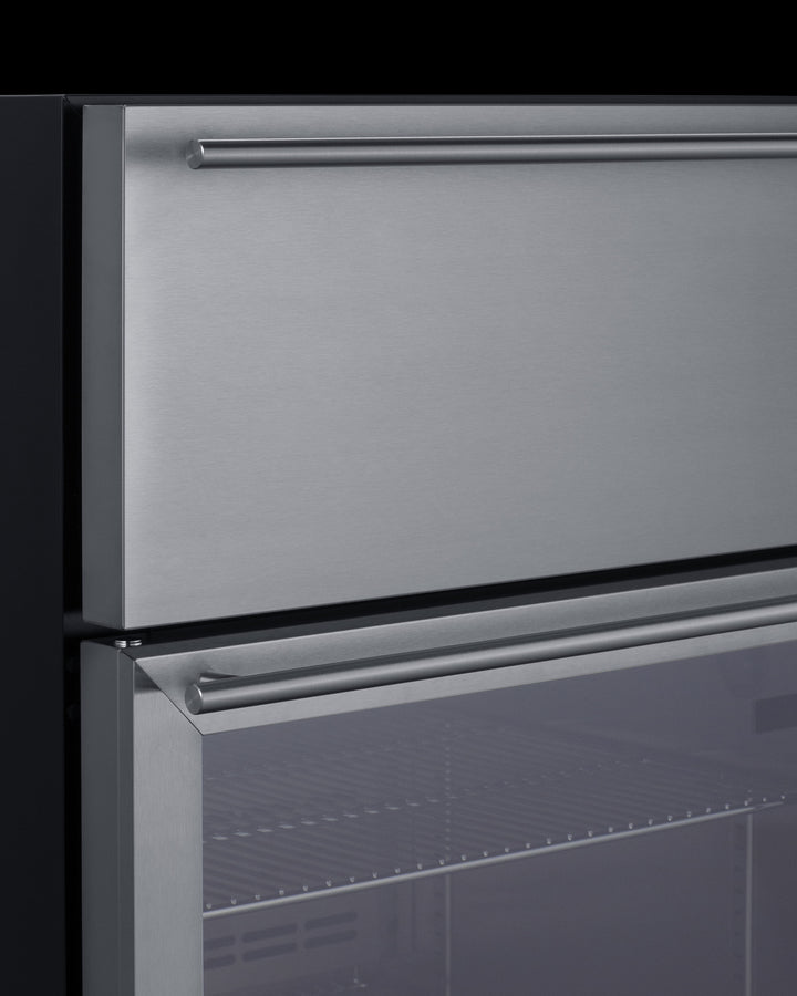 Summit - 24" Wide Built-In Beverage Refrigerator With Top Drawer Summit - 24" Wide Built-In Beverage Refrigerator With Top Drawer