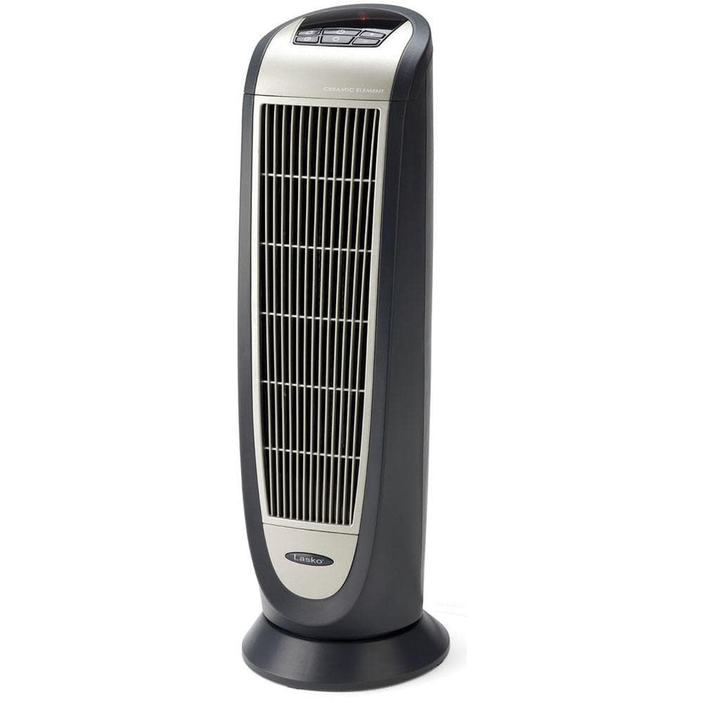 Lasko Ceramic Heater Lasko 23 In. Digital Ceramic Tower Heater with Remote Control, Silver/Dark Gray Lasko Ceramic Heater Lasko 23 In. Digital Ceramic Tower Heater with Remote Control, Silver/Dark Gray