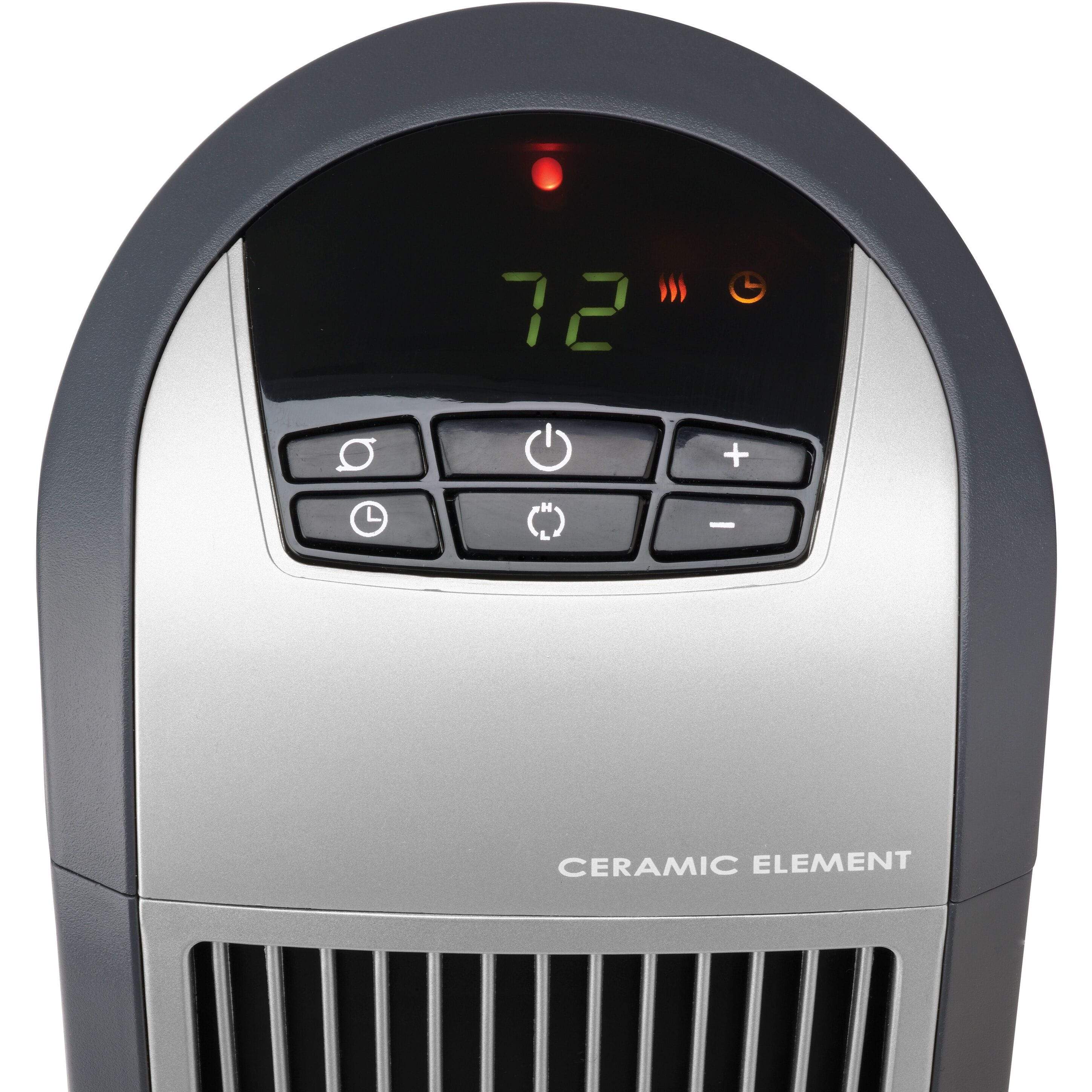 Lasko Ceramic Heater Lasko 23 In. Digital Ceramic Tower Heater with Remote Control, Silver/Dark Gray Lasko Ceramic Heater Lasko 23 In. Digital Ceramic Tower Heater with Remote Control, Silver/Dark Gray