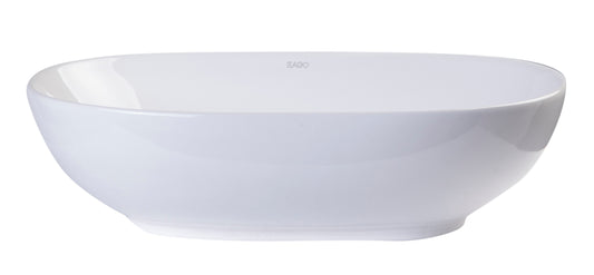 EAGO - 23" OVAL CERAMIC ABOVE MOUNT BATHROOM BASIN VESSEL SINK | BA352