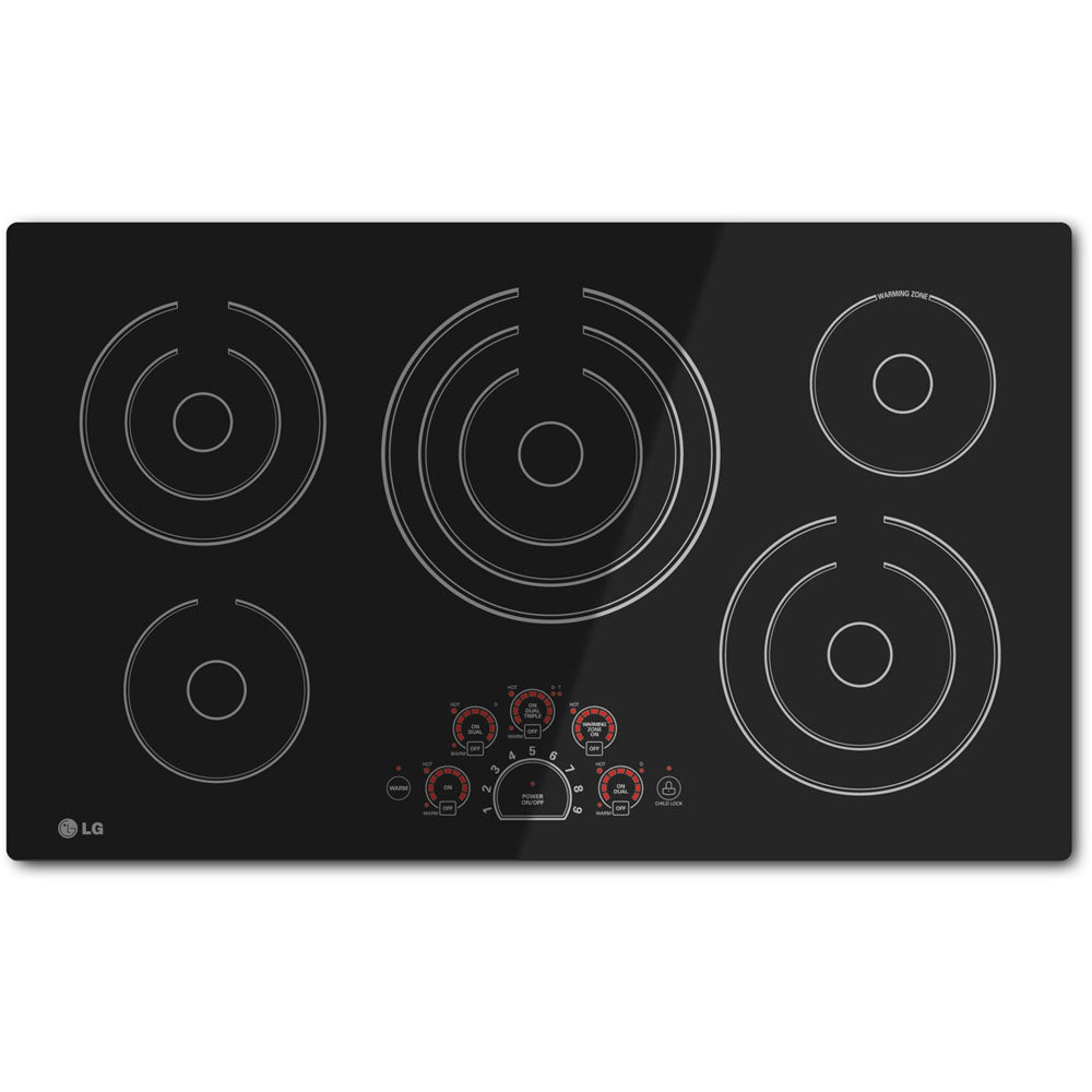 LG - 36 inch Electric Cooktop - LCE3610SB LG - 36 inch Electric Cooktop - LCE3610SB