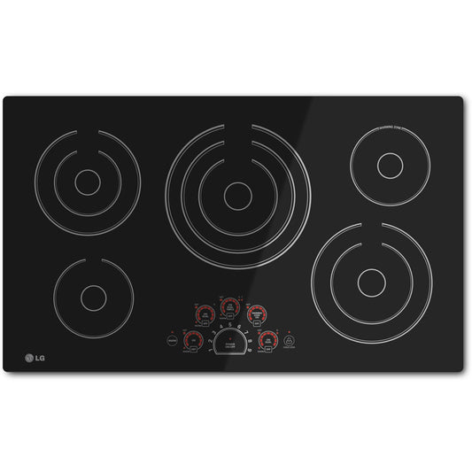 LG - 36 inch Electric Cooktop - LCE3610SB