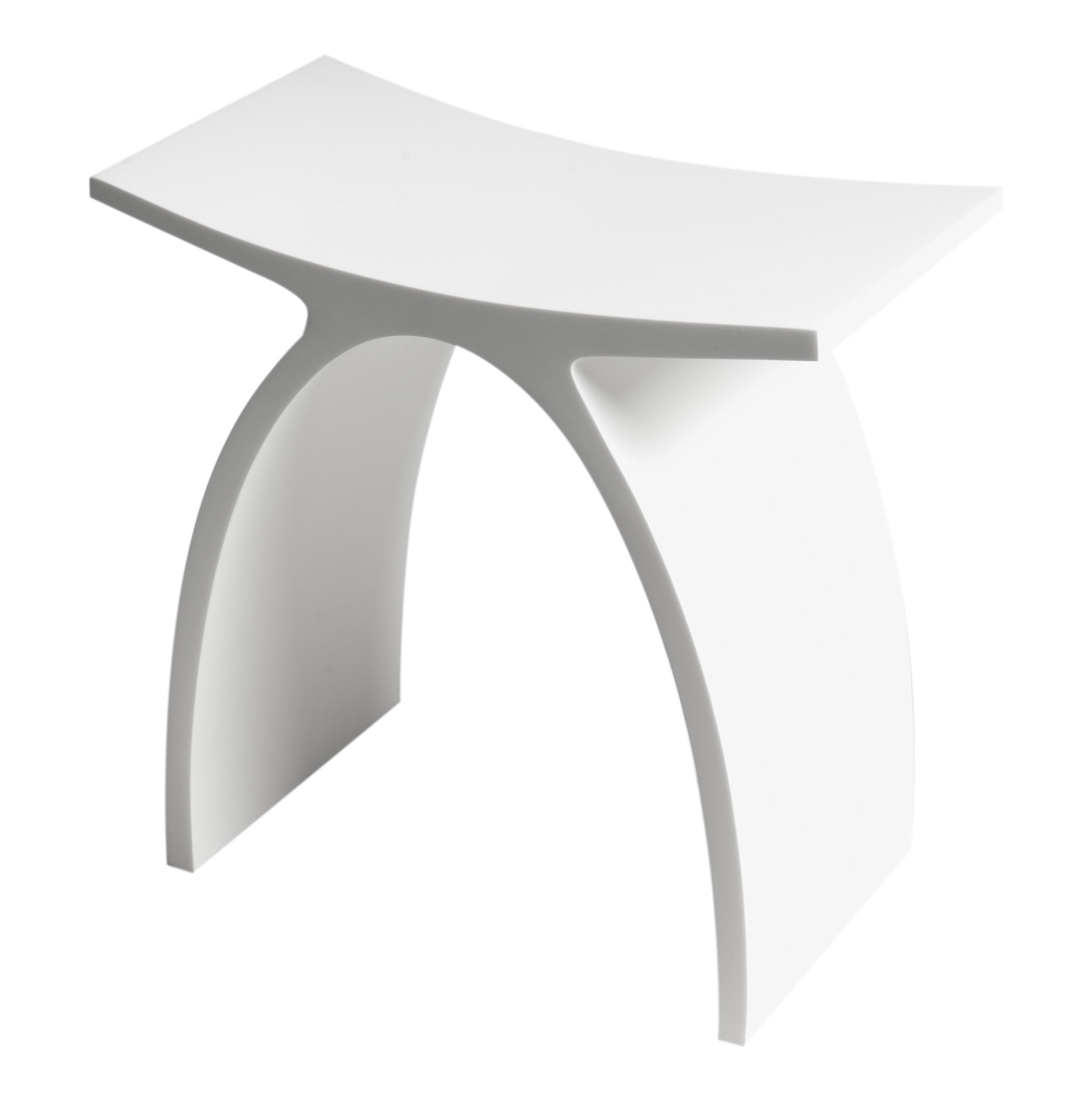 ALFI Brand - Arched White Matte Solid Surface Resin Bathroom / Shower Stool | ABST77 ALFI Brand - Arched White Matte Solid Surface Resin Bathroom / Shower Stool | ABST77
