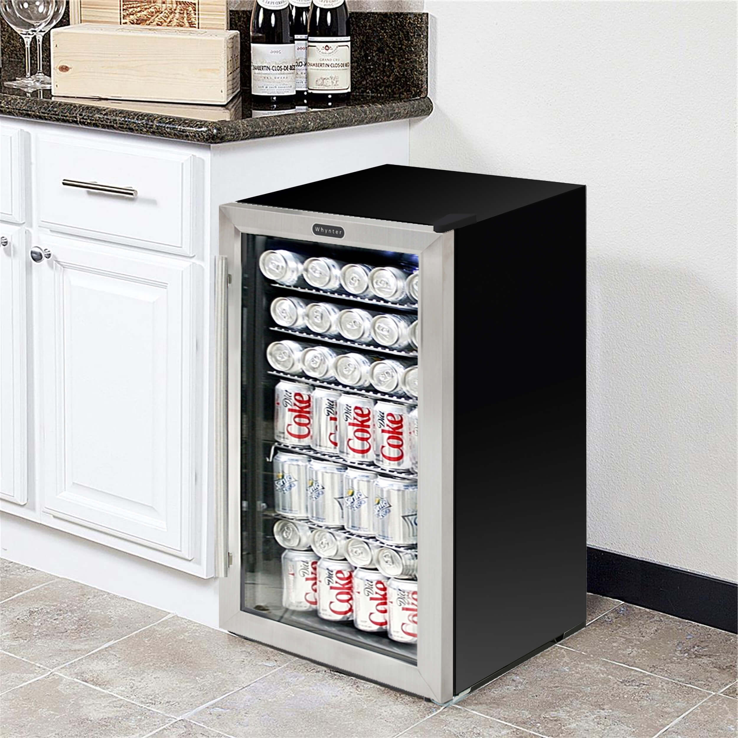 Whynter - Beverage Refrigerator - Stainless Steel | BR-125SD Whynter - Beverage Refrigerator - Stainless Steel | BR-125SD