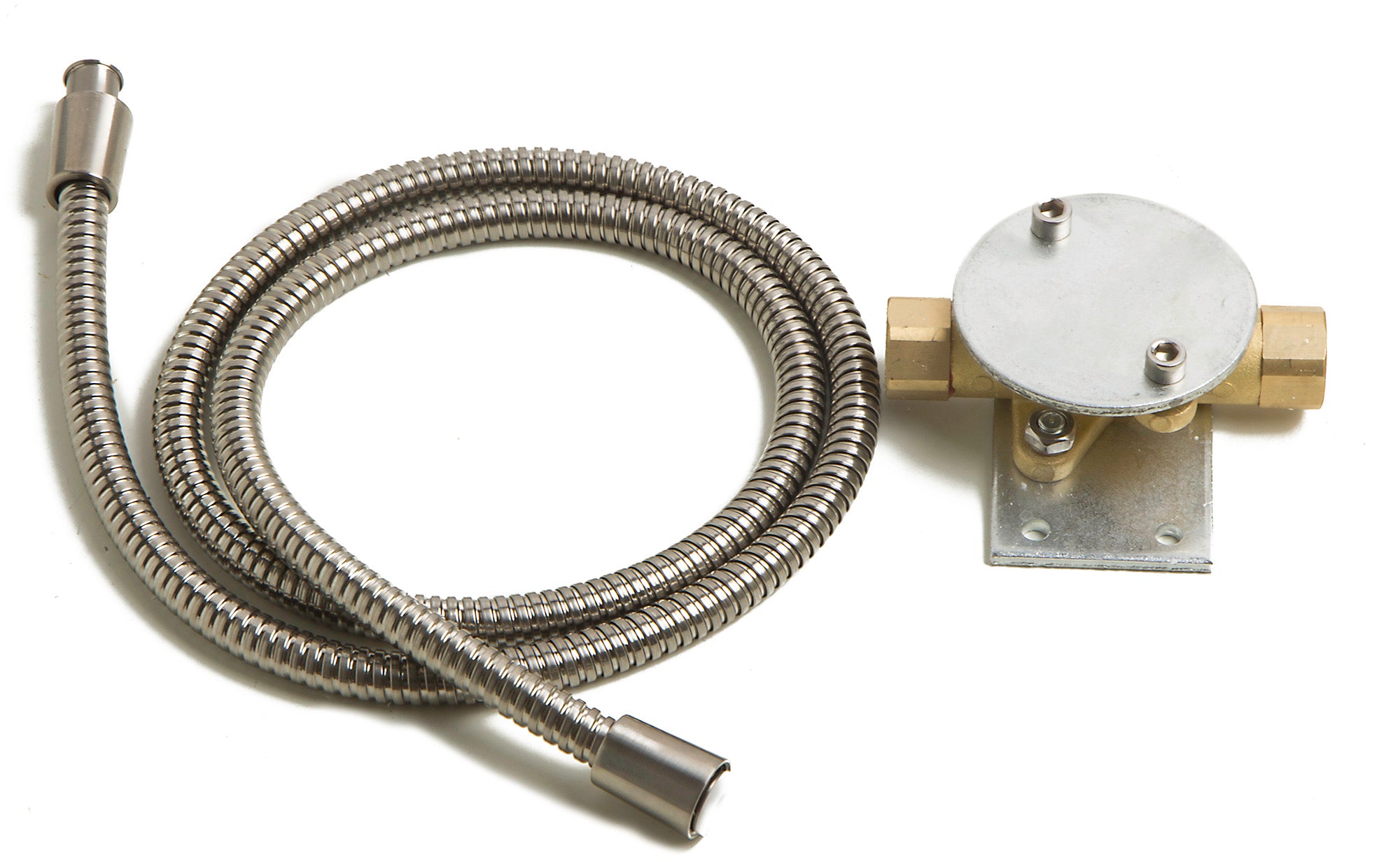 ALFI Brand - Brushed Nickel Floor Mounted Tub Filler + Mixer /w additional Hand Held Shower Head | AB2758-BN ALFI Brand - Brushed Nickel Floor Mounted Tub Filler + Mixer /w additional Hand Held Shower Head | AB2758-BN