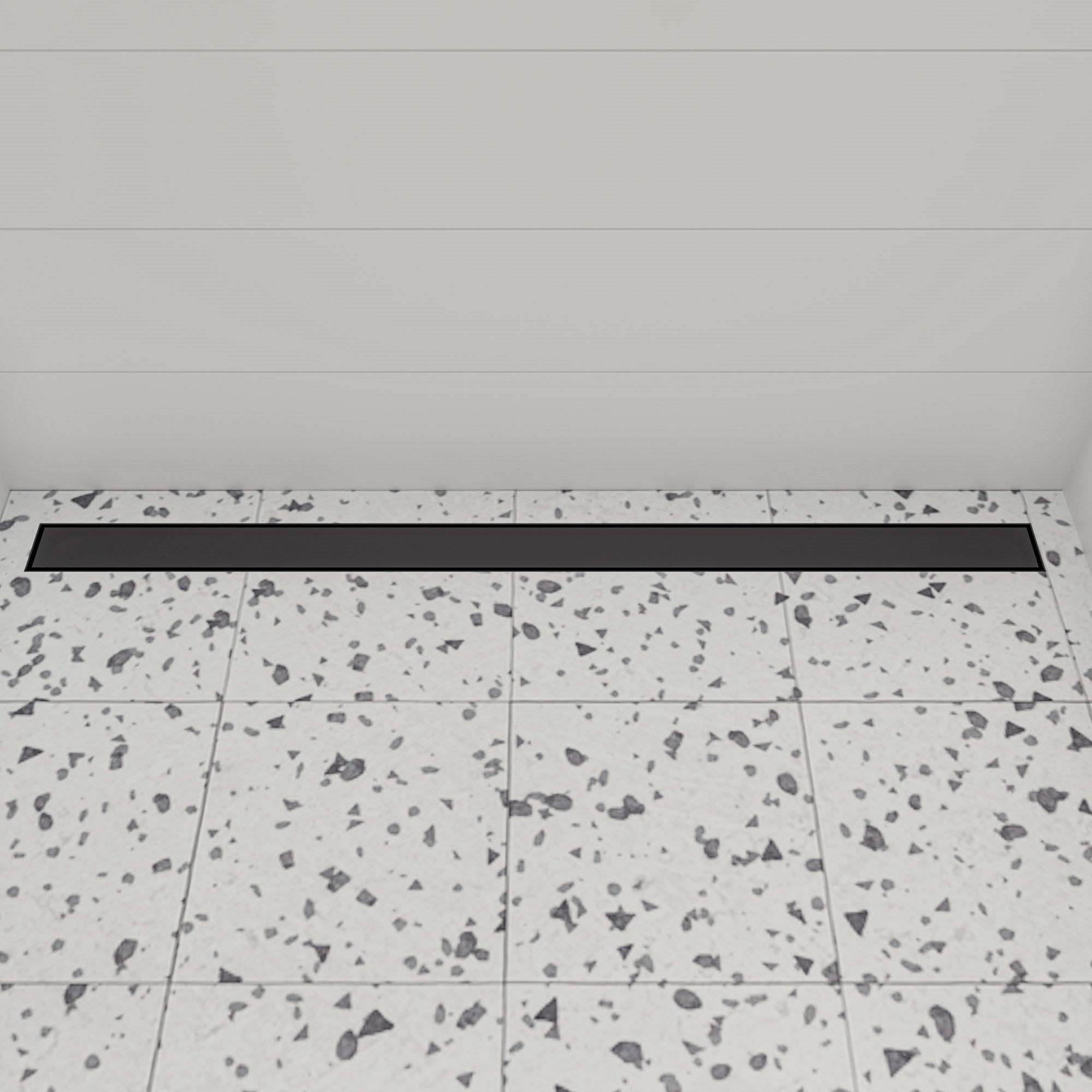 ALFI Brand - 47" Black Matte Brushed Stainless Steel Linear Shower Drain with Solid Cover | ABLD47B-BM ALFI Brand - 47" Black Matte Brushed Stainless Steel Linear Shower Drain with Solid Cover | ABLD47B-BM
