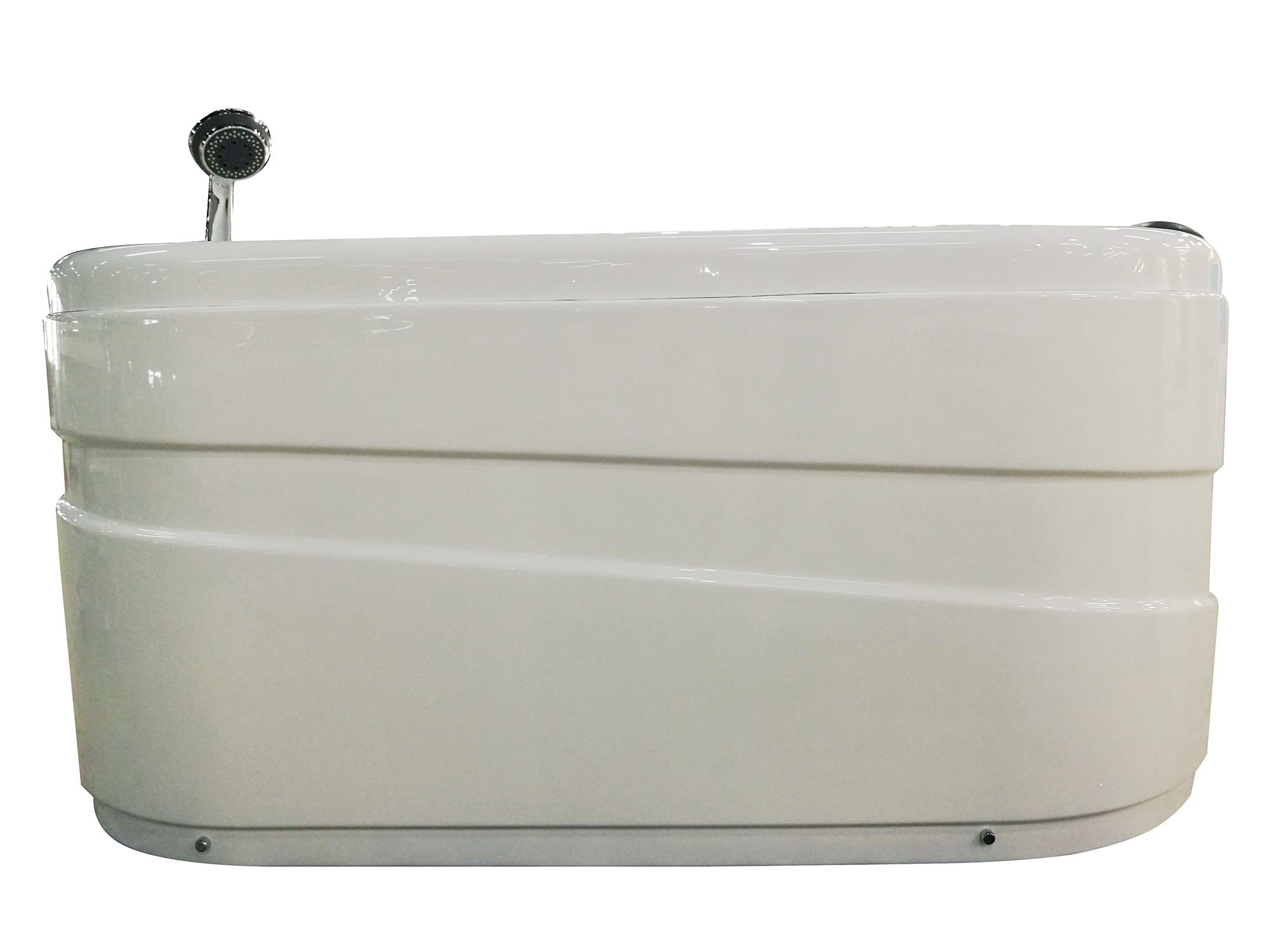 EAGO - 5'' White Acrylic Corner Whirlpool Bathtub - Drain on Left | AM175-L EAGO - 5'' White Acrylic Corner Whirlpool Bathtub - Drain on Left | AM175-L