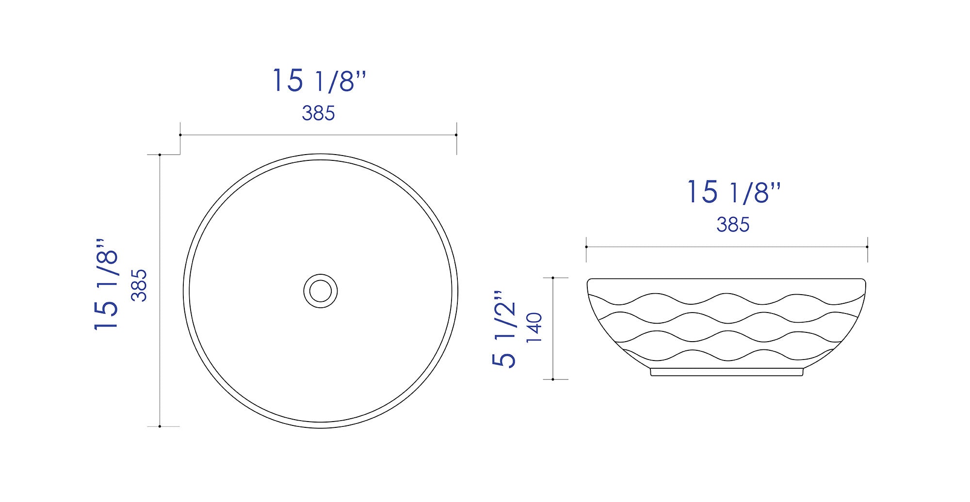ALFI Brand - White 17" Decorative Round Vessel Above Mount Ceramic Sink | ABC909 ALFI Brand - White 17" Decorative Round Vessel Above Mount Ceramic Sink | ABC909