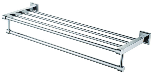 ALFI Brand - Polished Chrome 24 inch Towel Bar & Shelf Bathroom Accessory | AB9596