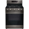 LG 5.8 CF / 30" Gas Range, Convection, Air Fry, ThinQ - Black Stainless LRGL5823D
