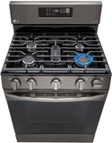 LG 5.8 CF / 30" Gas Range, Convection, Air Fry, ThinQ - Black Stainless LRGL5823D LG 5.8 CF / 30" Gas Range, Convection, Air Fry, ThinQ - Black Stainless LRGL5823D