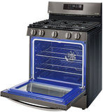 LG 5.8 CF / 30" Gas Range, Convection, Air Fry, ThinQ - Black Stainless LRGL5823D LG 5.8 CF / 30" Gas Range, Convection, Air Fry, ThinQ - Black Stainless LRGL5823D