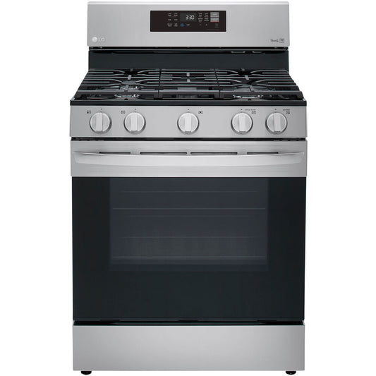 LG 5.8 CF / 30" Gas Range, Convection, Air Fry, ThinQ - Stainless LRGL5823S