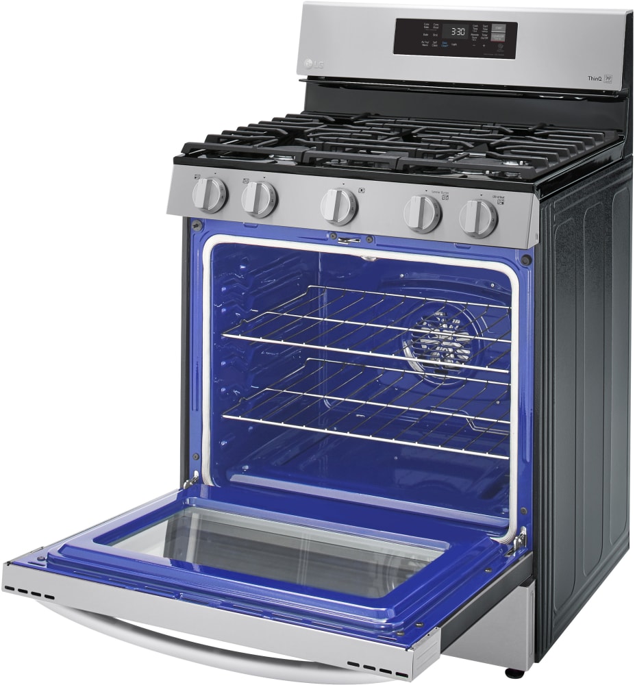 LG 5.8 CF / 30" Gas Range, Convection, Air Fry, ThinQ - Stainless LRGL5823S LG 5.8 CF / 30" Gas Range, Convection, Air Fry, ThinQ - Stainless LRGL5823S