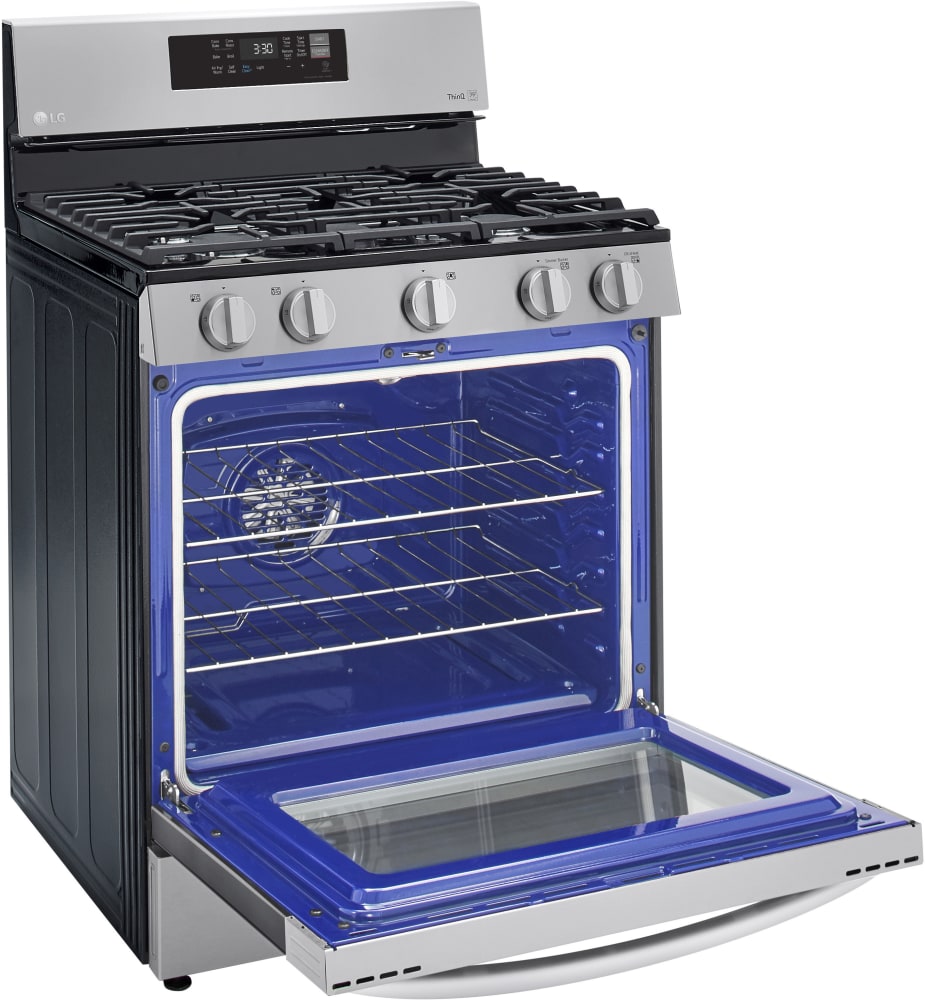 LG 5.8 CF / 30" Gas Range, Convection, Air Fry, ThinQ - Stainless LRGL5823S LG 5.8 CF / 30" Gas Range, Convection, Air Fry, ThinQ - Stainless LRGL5823S