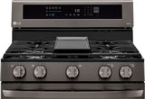 LG 5.8 CF / 30" Gas Range, InstaView, True Convection, ThinQ - Black Stainless LRGL5825D LG 5.8 CF / 30" Gas Range, InstaView, True Convection, ThinQ - Black Stainless LRGL5825D