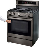 LG 5.8 CF / 30" Gas Range, InstaView, True Convection, ThinQ - Black Stainless LRGL5825D LG 5.8 CF / 30" Gas Range, InstaView, True Convection, ThinQ - Black Stainless LRGL5825D