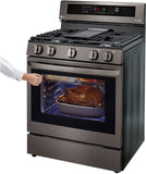 LG 5.8 CF / 30" Gas Range, InstaView, True Convection, ThinQ - Black Stainless LRGL5825D LG 5.8 CF / 30" Gas Range, InstaView, True Convection, ThinQ - Black Stainless LRGL5825D