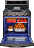 LG 5.8 CF / 30" Gas Range, InstaView, True Convection, ThinQ - Black Stainless LRGL5825D LG 5.8 CF / 30" Gas Range, InstaView, True Convection, ThinQ - Black Stainless LRGL5825D