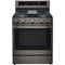 LG 5.8 CF / 30" Gas Range, InstaView, True Convection, ThinQ - Black Stainless LRGL5825D