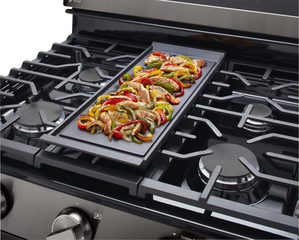 LG 5.8 CF / 30" Gas Range, InstaView, True Convection, ThinQ - Black Stainless LRGL5825D LG 5.8 CF / 30" Gas Range, InstaView, True Convection, ThinQ - Black Stainless LRGL5825D