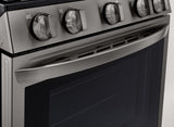 LG 5.8 CF / 30" Gas Range, InstaView, True Convection, ThinQ - Black Stainless LRGL5825D LG 5.8 CF / 30" Gas Range, InstaView, True Convection, ThinQ - Black Stainless LRGL5825D