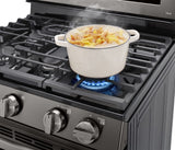 LG 5.8 CF / 30" Gas Range, InstaView, True Convection, ThinQ - Black Stainless LRGL5825D LG 5.8 CF / 30" Gas Range, InstaView, True Convection, ThinQ - Black Stainless LRGL5825D