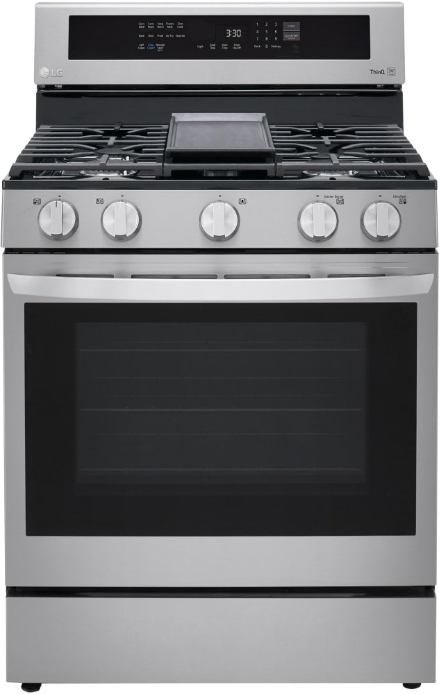 LG 5.8 CF / 30" Gas Range, InstaView, True Convection, ThinQ - Stainless LRGL5825F LG 5.8 CF / 30" Gas Range, InstaView, True Convection, ThinQ - Stainless LRGL5825F