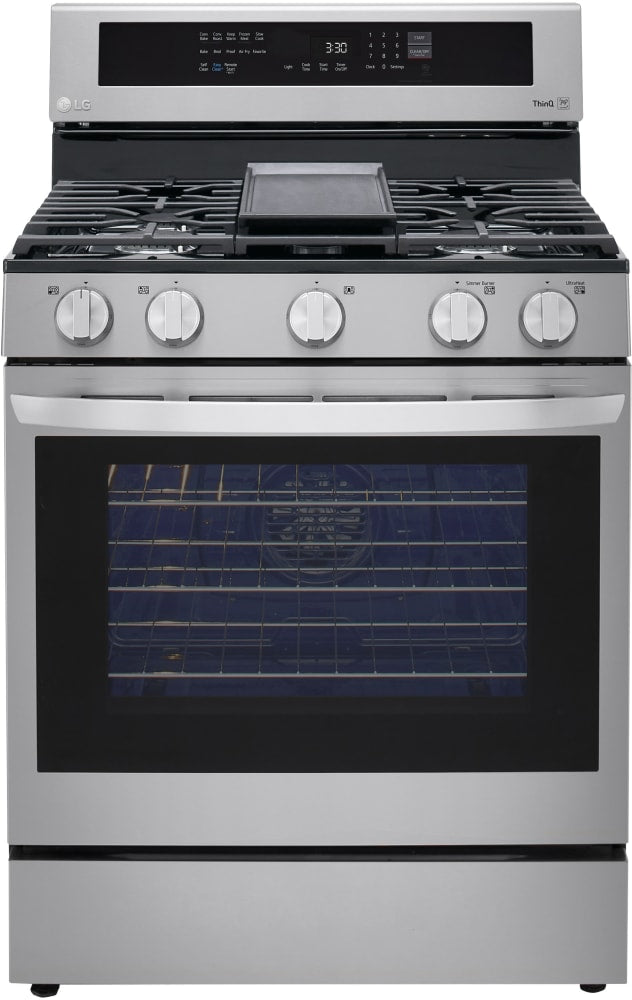 LG 5.8 CF / 30" Gas Range, InstaView, True Convection, ThinQ - Stainless LRGL5825F LG 5.8 CF / 30" Gas Range, InstaView, True Convection, ThinQ - Stainless LRGL5825F