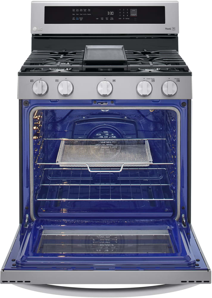 LG 5.8 CF / 30" Gas Range, InstaView, True Convection, ThinQ - Stainless LRGL5825F LG 5.8 CF / 30" Gas Range, InstaView, True Convection, ThinQ - Stainless LRGL5825F