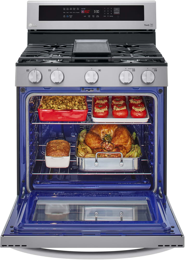 LG 5.8 CF / 30" Gas Range, InstaView, True Convection, ThinQ - Stainless LRGL5825F LG 5.8 CF / 30" Gas Range, InstaView, True Convection, ThinQ - Stainless LRGL5825F